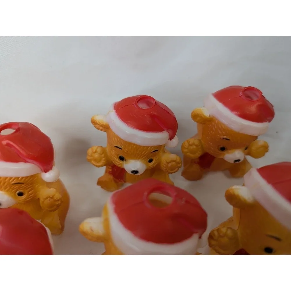 Christmas Teddy Bear String Light Covers Plastic Lot of‎ 10
